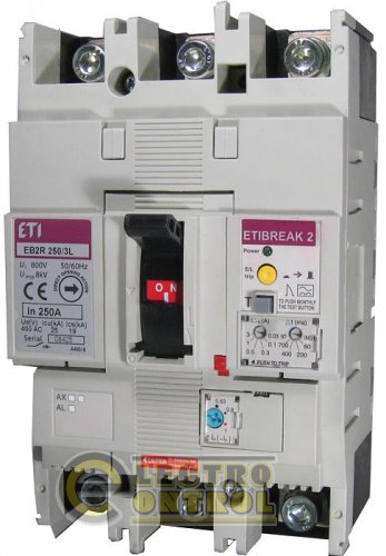 Автоматический выключатель со встроенным блоком УЗО EB2R  125/3L 125А 3Р 4671506