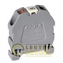 Мини клемма  модульная ONKA, пружинная серии МРК на DIN-рейку, сечение 2,5, 24 А, 750 В, серая