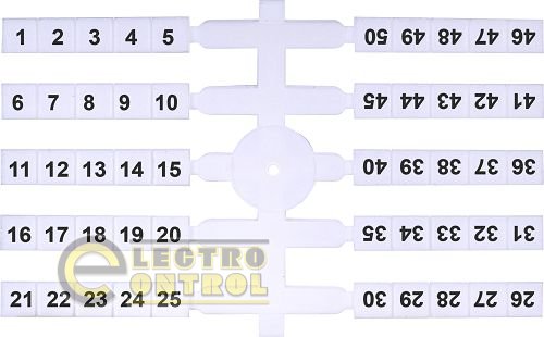 Маркувальна табличка (200шт.) EO3 (1-50) 3901772