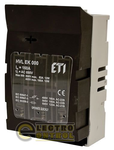 Разъединитель HVL EK 00C 100А 3Р 1701000