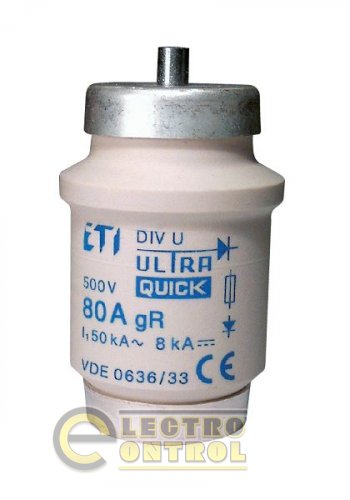 Запобіжник DIVUQ80A/500V gR (50 kA) 4324001