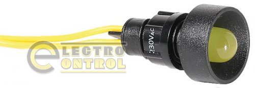 Лампа сигнальна LS LED 10 Y 230 (10мм, 230V AC, жовта) 4770812