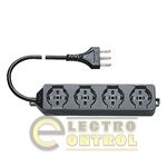 Розеточный блок на 4 розетки универсальный с кабелем Розеточный блок на 4 розетки универсальный с кабелем