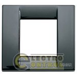 Накладка Classica 88x80x9 мм 1-2 модуля, черный (метал)