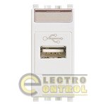 Розетка USB белый