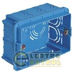 Монтажная коробка в стену, GW 650 °C, голубой - 3 модуля