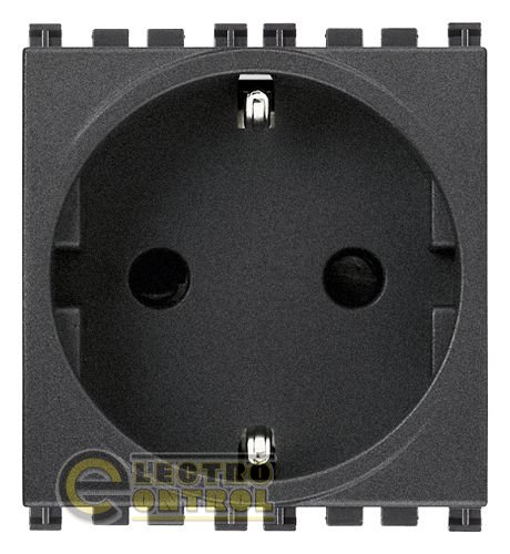 Розетка 2P+E 16A німецький стандарт SICURY сірий