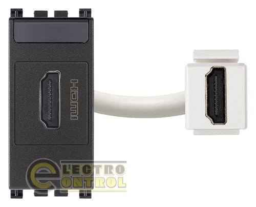 Розетка HDMI серый Розетка HDMI серый