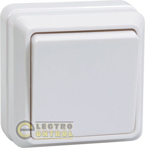 Выключатель одноклавишный кнопочный 10А ВСк20-1-0-ОБ ОКТАВА (белый)