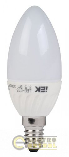 Лампа светодиодная C37 свеча 5 Вт 400 Лм 230 В 3000 К E14