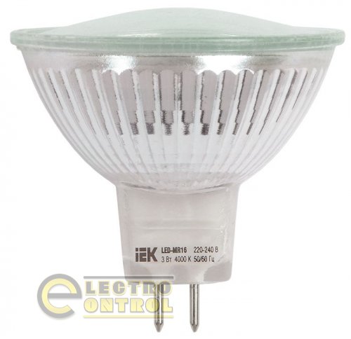Лампа светодиодная MR16 софит (стекло) 3 Вт 180 Лм 230 В 4000 К GU5.3 -eco