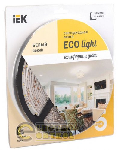 Стрічка LED 5м блістер LSR-3528WW60-4.8-IP65-12V IEK-eco