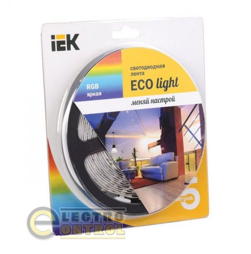 Стрічка LED 5м блістер LSR-3528RGB54-4.8-IP20-12V IEK-eco