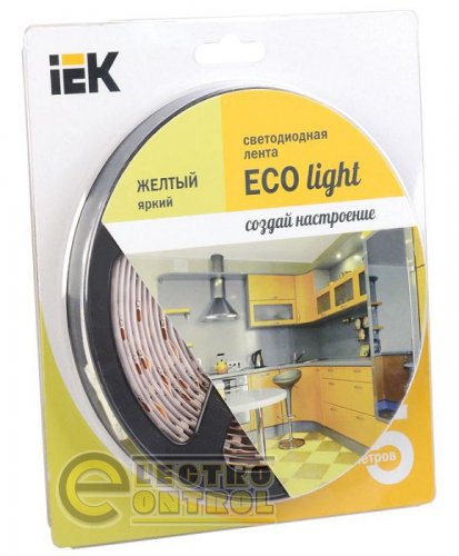 Стрічка LED 5м блістер LSR-3528Y60-4.8-IP20-12V IEK-eco