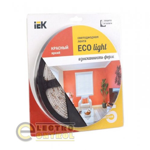 Стрічка LED 5м блістер LSR-3528R60-4.8-IP20-12V IEK-eco