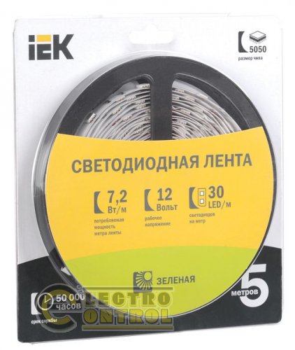 Лента LED 5м блистер LSR-5050G30-7,2-IP20-12V УЕК