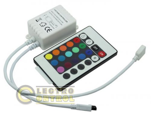 Контролер із ПДК ИК RGB 3 каналу 12В, 2А, 72Вт IEK-eco