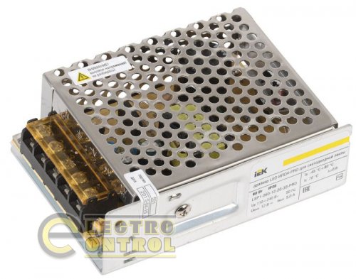 Драйвер LED ІПСП-PRO 60Вт 12 В блок - клеми IP20 IEK