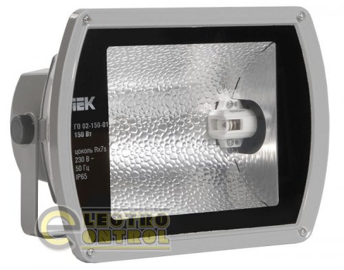Прожектор металлогалогенный ГО02-150-01 150Вт цоколь Rx7s серый симметричный IP65