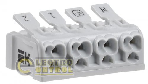 Клемма пружинная соединительная КСП4-2L+N+PE Клемма пружинная соединительная КСП4-2L+N+PE