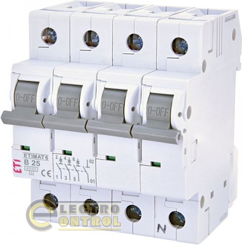 Автоматичний вимикач ETI ETIMAT 6 4p B 25А AC 2116518