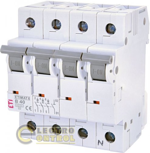 Автоматичний вимикач ETI ETIMAT 6 4p B 40А AC 2116520