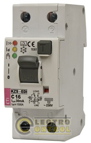Дифференциальный автоматический выключатель KZS-2M2p EDI C 20/0,03 тип A (10kA) 2172417