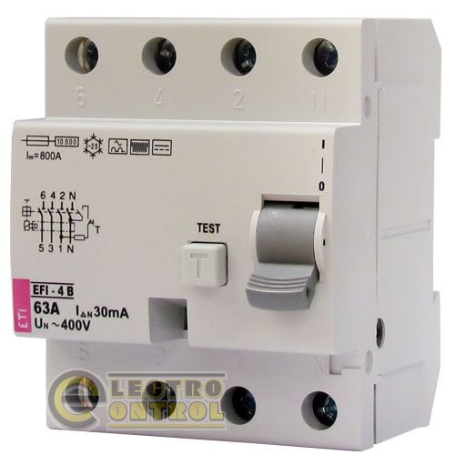 Реле дифференциальное (УЗО) EFI-4 B 40/0,3 (10kA) 2064643