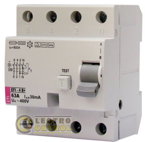 Реле дифференциальное (УЗО) EFI-4 B+ 40/0,03 (10kA) 2062648