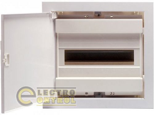 Щит металопластиковий ECG14 PO (12+2модуля, пластикові білі двері) 1101183
