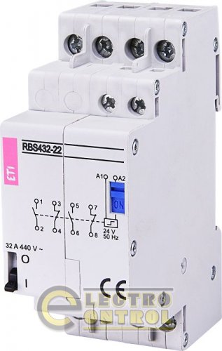 Контактор імпульсний RВS 420-22 230V AC (20A, 2NO+2NC) 2464136