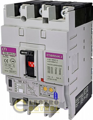 Автоматический выключатель EB2 250/3LE 160A 3p (36кА) 4671353