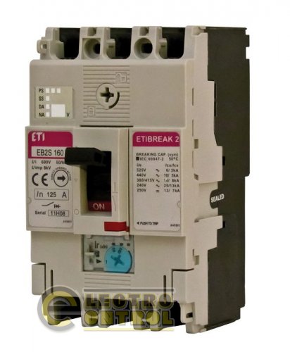 Автоматический выключатель EB2S 160/3SA 125A 3P (25kA  регулируемый) 4671904