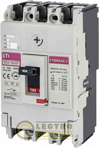 Автоматический выключатель EB2S 160/3SF 40A 3P (25kA фиксированная настройка) 4671831