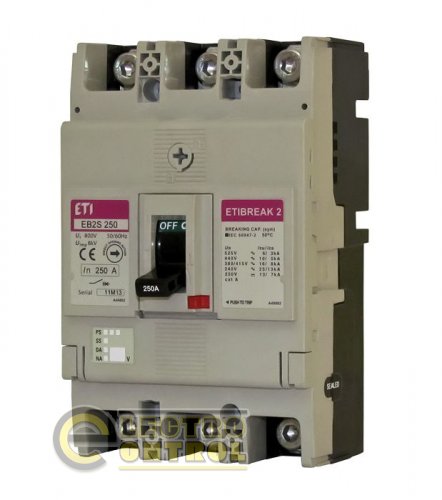Автоматический выключатель EB2S 250/3HA 200А 3P (40kA  регулируемый) 4671927