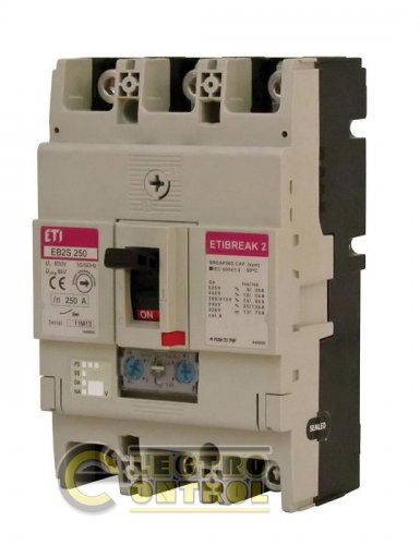 Автоматический выключатель EB2S 250/3SA 200А 3P (25kA регулируемый) 4671907 Автоматический выключатель EB2S 250/3SA 200А 3P (25kA регулируемый) 4671907