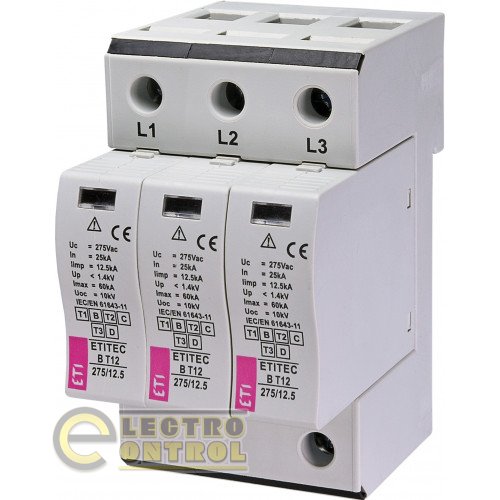 Обмежник перенапруги ETITEC B T12 275/12,5 (3+0) 3p 2440321