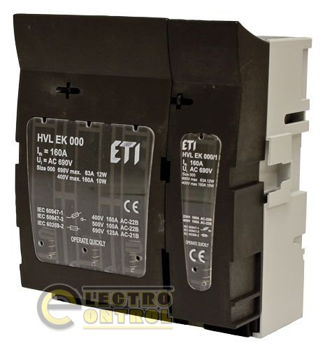 Разъединитель HVL EK 000 4p 100A M8 1701420