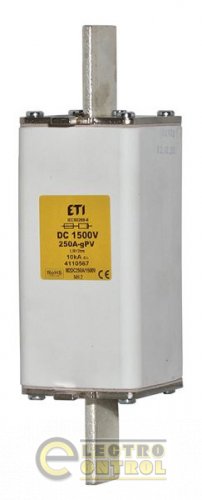 Запобіжник NH-2XL gPV 250A 1500V DC (L/R=2ms) 4110567