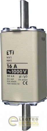 Предохранитель NH-1/gG  20A 1000V AC 4113705