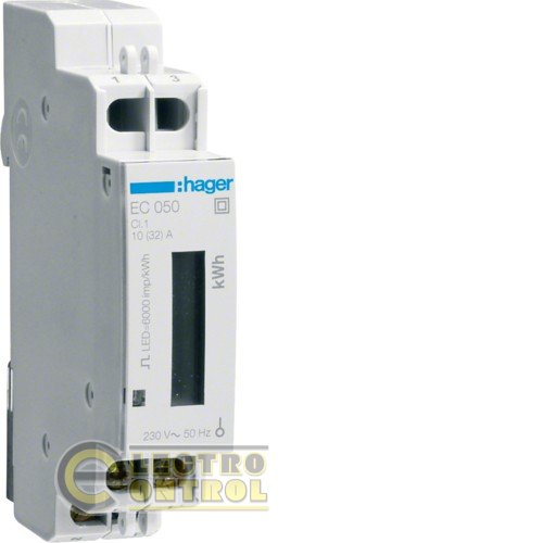 Лічильник електроенергій однофазний HAGER EC050 32А,1м
