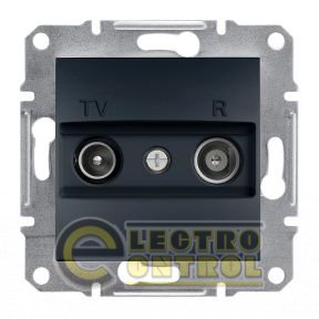 Розетка TV-R прохідна (4dB), антрацит
