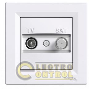 Розетка TV-SAT прохідна (4dB), білий