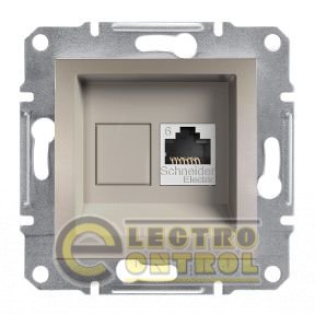 Розетка компьютерная RJ45 Cat.6 UTP, неэкр., бронза