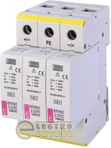 Ограничитель перенапряжения ETITEC C T2 PV 1000/20 (для PV систем) 2440430