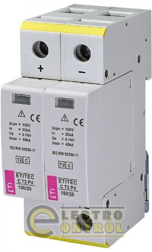 Ограничитель перенапряжения ETITEC C T2 PV 550/20 (для PV систем) 2440429