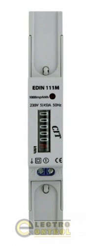 Счетчик электроэнергий однофазный HRN 111M 5-45А, IP20, 1 модуль, с механическим дисплеем