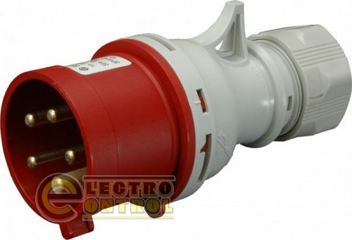 Штепсель (вилка) IVN  (IP 44), 32A, 400V, 5 полюсов