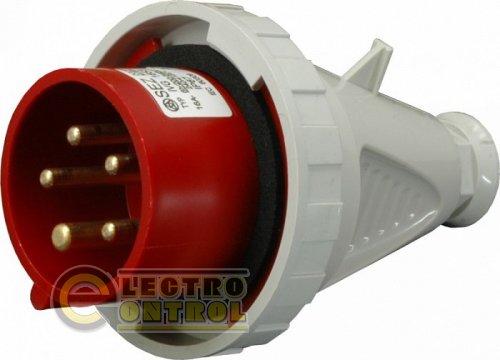 Штепсель (вилка) IVG  (IP 67), 16A, 400V, 5 полюсов