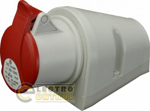 Розетка настенная IZN (IP 44), 32A, 400V, 5 полюсов